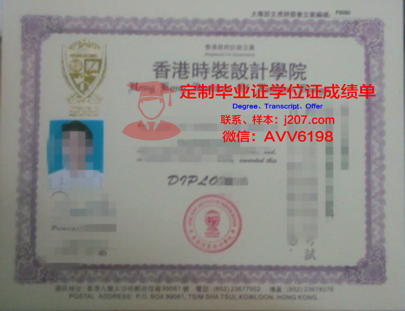 国际设计与服务学院毕业证书图片模板(国际设计专业)
