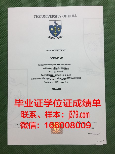 赫尔大学博士毕业证：一份荣誉的见证