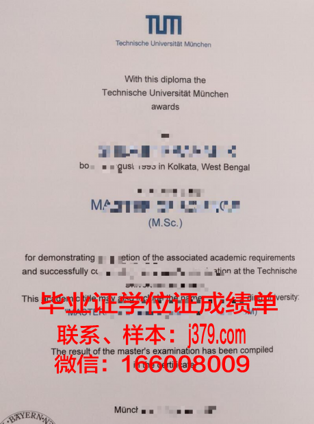 慕尼黑媒体学院本科毕业证(慕尼黑大学毕业证书)