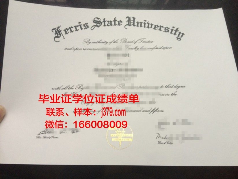 费里斯州立大学毕业证成绩单：一份承载荣誉与努力的证明