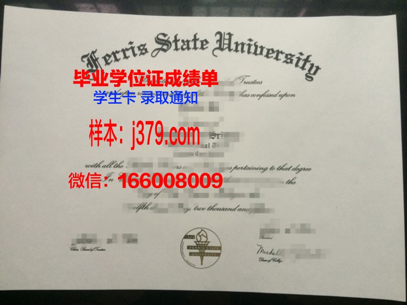 费里斯州立大学肯德尔艺术与设计学院博士毕业证书(费里斯州立大学国内认可)