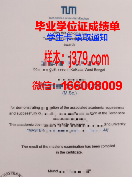 慕尼黑大学毕业证书图片(慕尼黑工业大学毕业证书)
