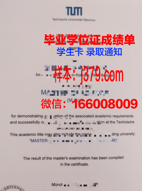 慕尼黑大学毕业证真伪(慕尼黑工业大学毕业证)