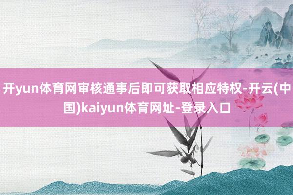 开yun体育网审核通事后即可获取相应特权-开云(中国)kaiyun体育网址-登录入口