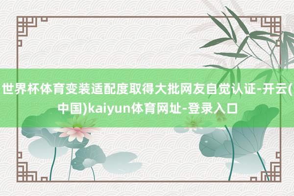 世界杯体育变装适配度取得大批网友自觉认证-开云(中国)kaiyun体育网址-登录入口
