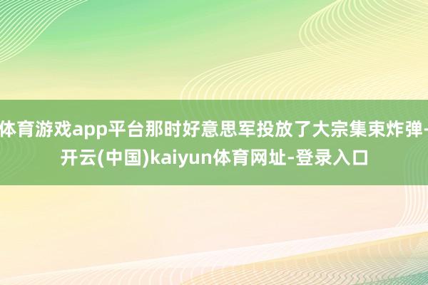 体育游戏app平台那时好意思军投放了大宗集束炸弹-开云(中国)kaiyun体育网址-登录入口