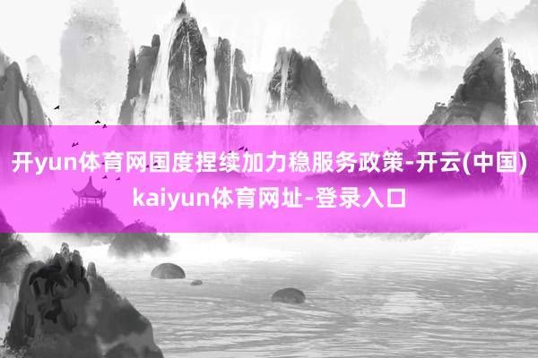 开yun体育网国度捏续加力稳服务政策-开云(中国)kaiyun体育网址-登录入口