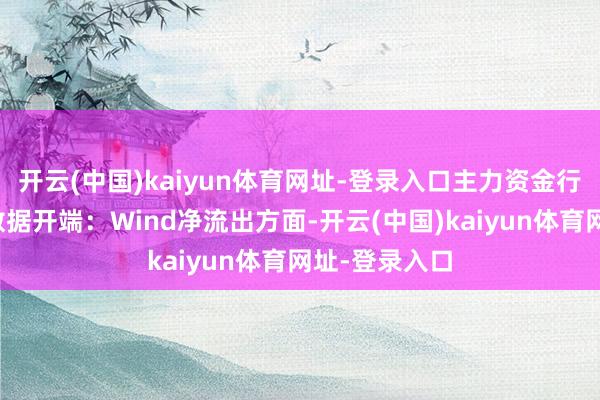 开云(中国)kaiyun体育网址-登录入口主力资金行业流向情况数据开端:Wind净流出方面-开云(中国)kaiyun体育网址-登录入口