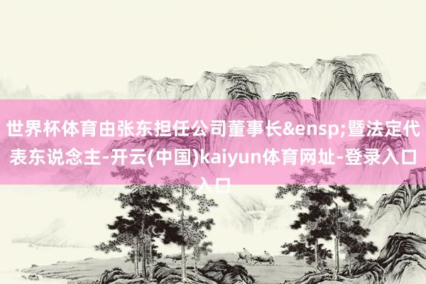 世界杯体育由张东担任公司董事长&ensp;暨法定代表东说念主-开云(中国)kaiyun体育网址-登录入口
