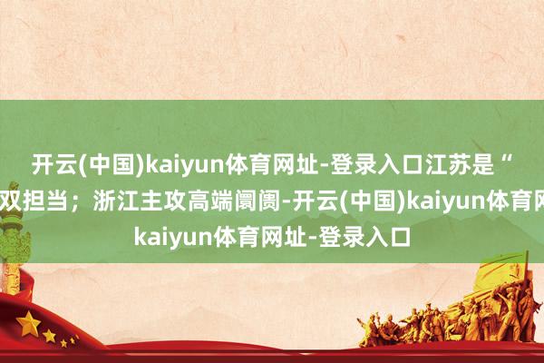 开云(中国)kaiyun体育网址-登录入口江苏是“产能＋关节”双担当；浙江主攻高端阛阓-开云(中国)kaiyun体育网址-登录入口